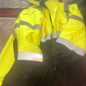 High-Visibility Yellow and Black Men's Jacket